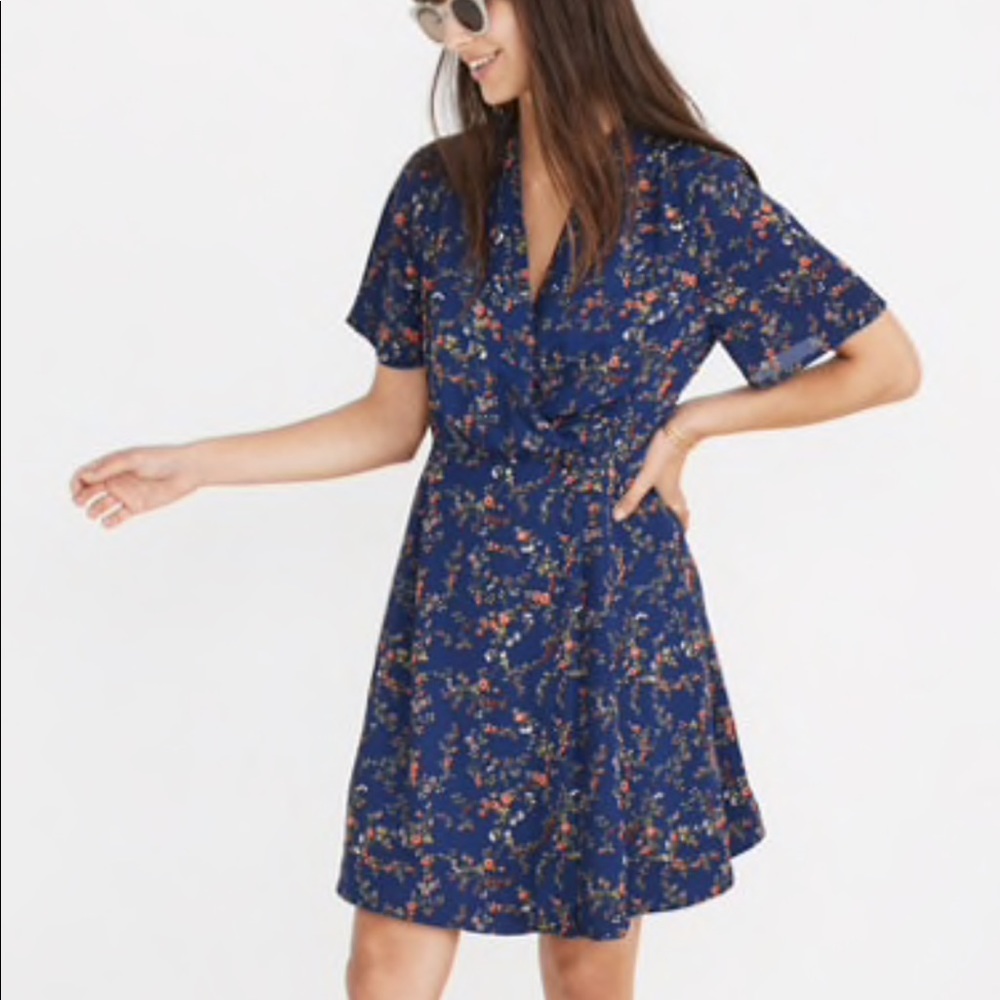 Madewell Blue Floral Dress